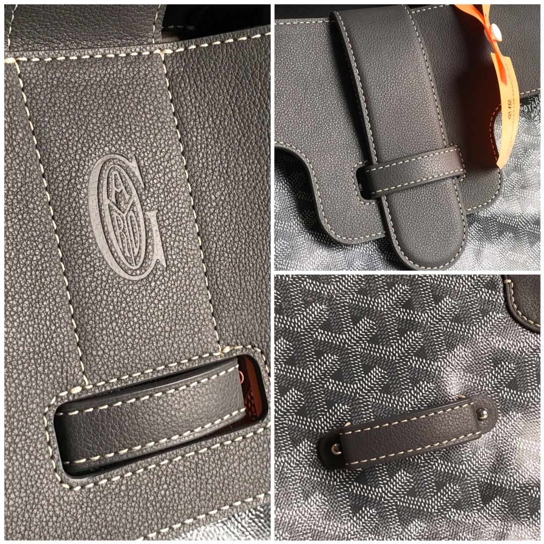 Goyard Sac Saigon Structuré Mini Black Women's Handbag |