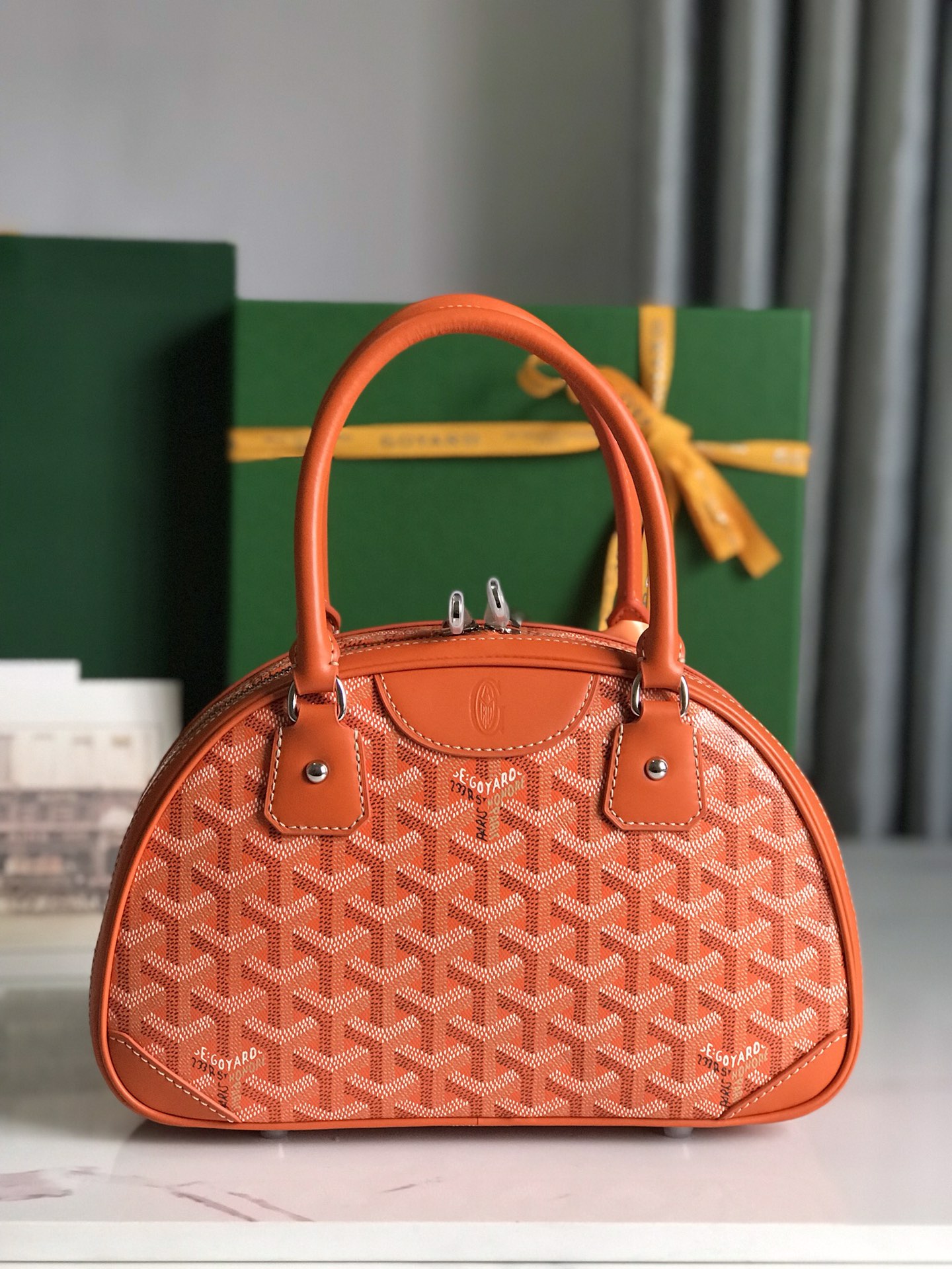 Goyard Saint Jeanne Bag Coated Canvas PM orange