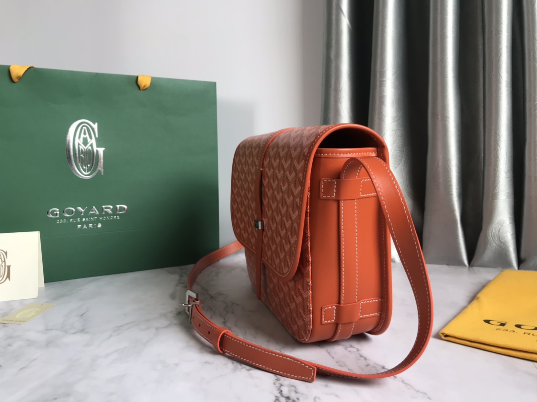 GOYARD Goyardine Belvedere II MM Messenger Bag Orange 516742