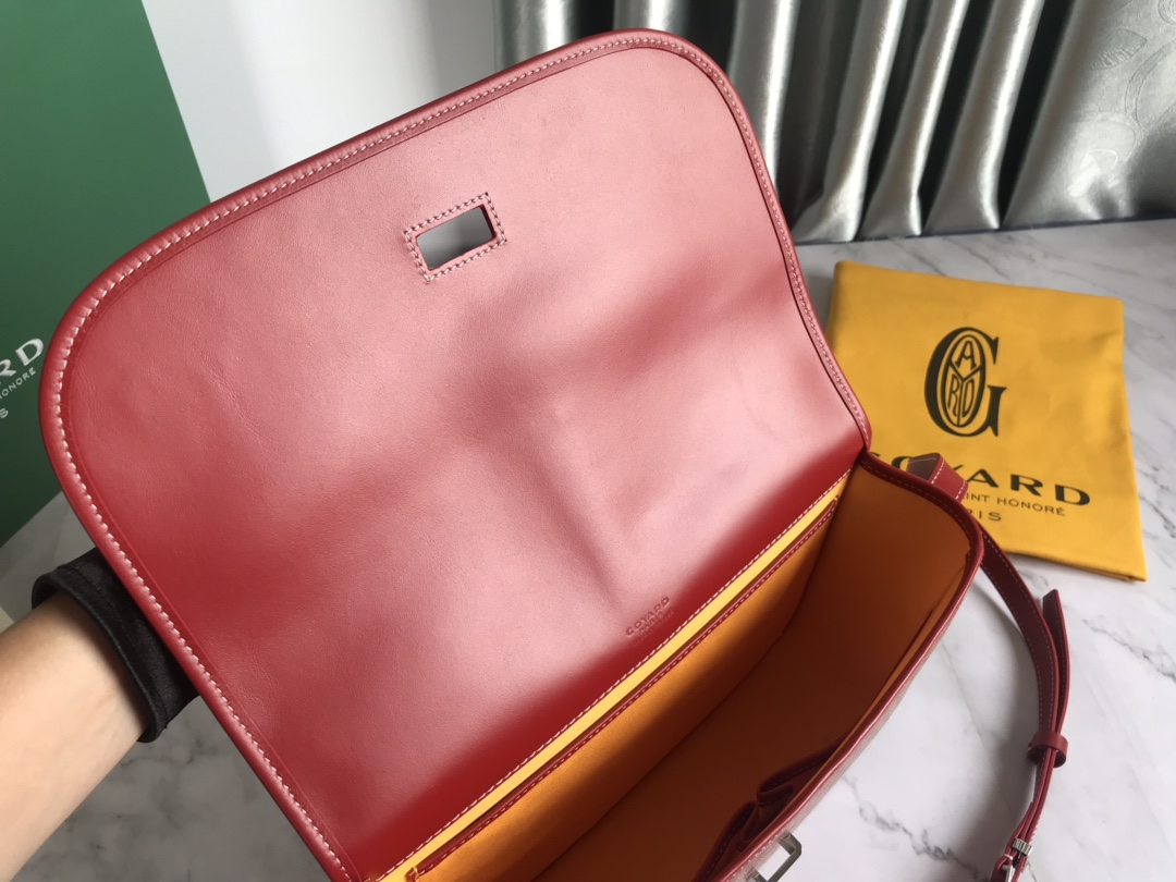 Goyardine Belvedere II MM Red Cloth ref.984489