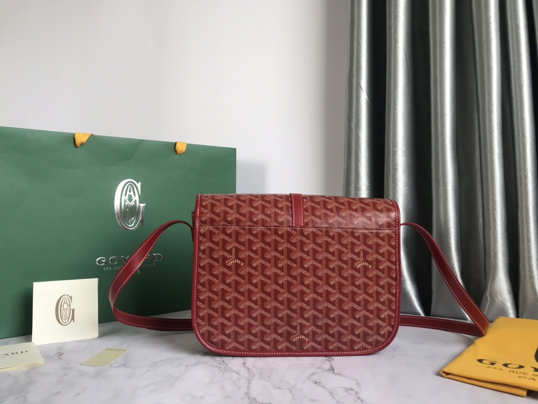 Goyardine Belvedere II MM Red Cloth ref.984489