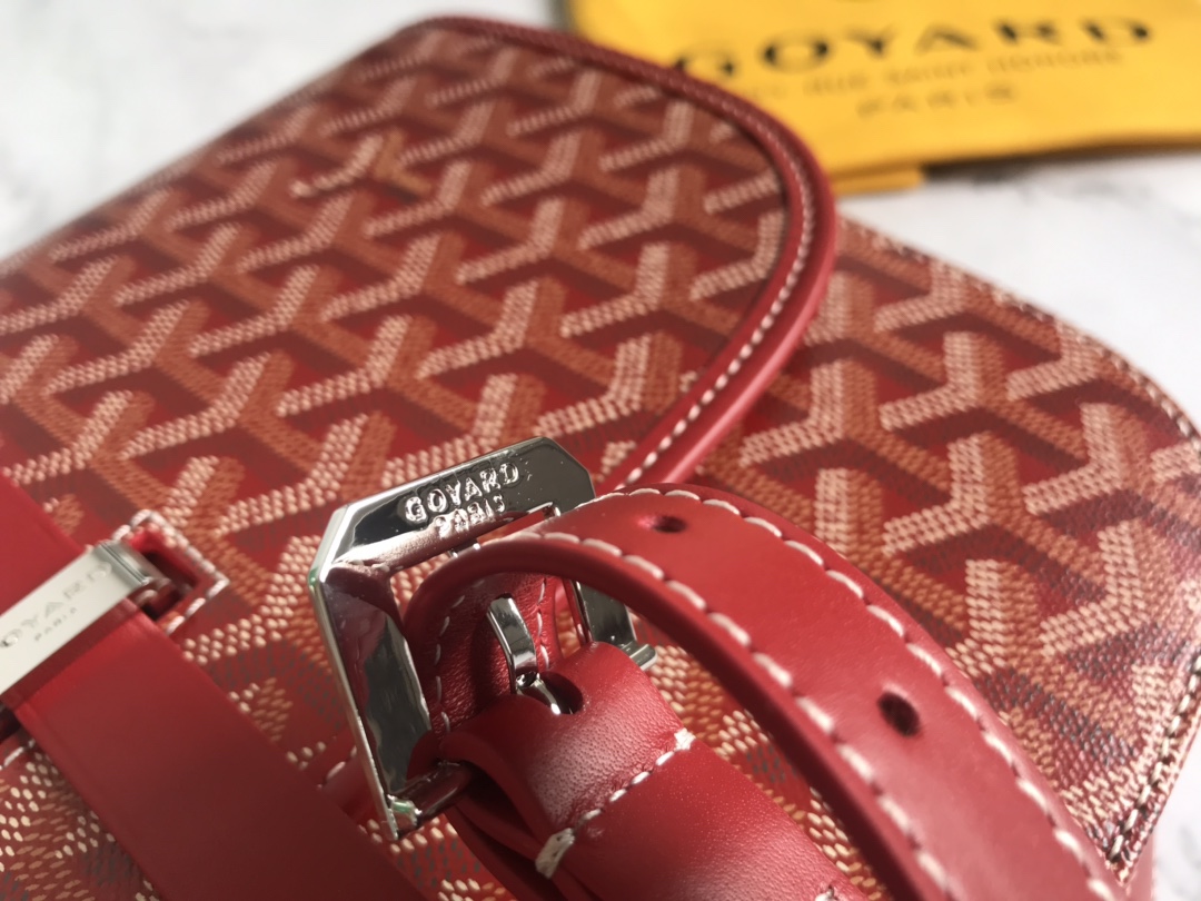 Goyardine Belvedere II MM Red Cloth ref.984489
