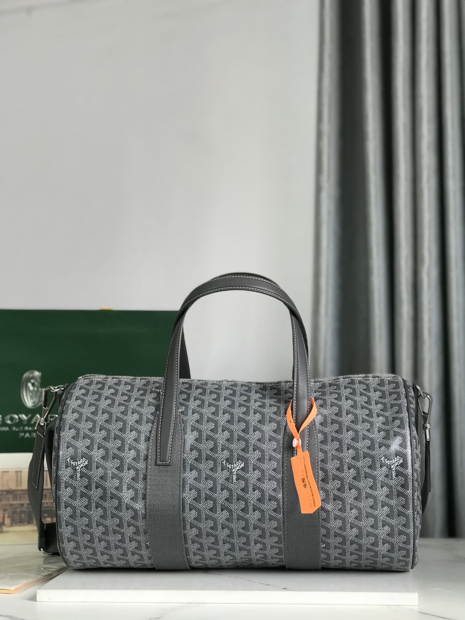 Goyard Barrel 40 Sports Bag gray