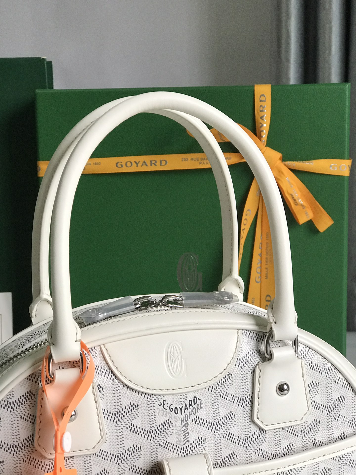 Goyard Saint Jeanne Bag Coated Canvas PM white