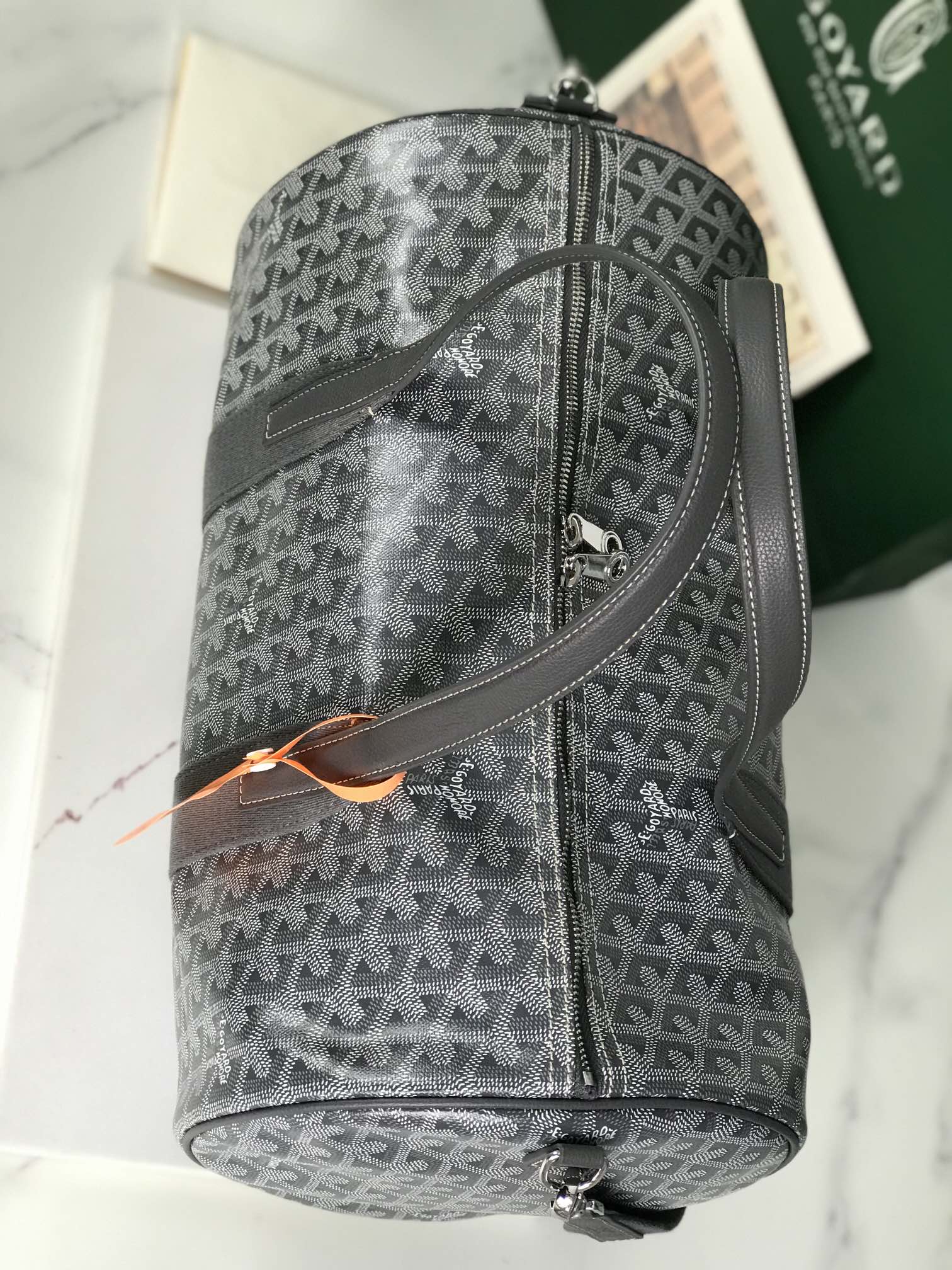 Goyard Barrel 40 Sports Bag gray