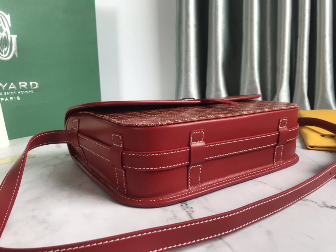 Goyardine Belvedere II MM Red Cloth ref.984489