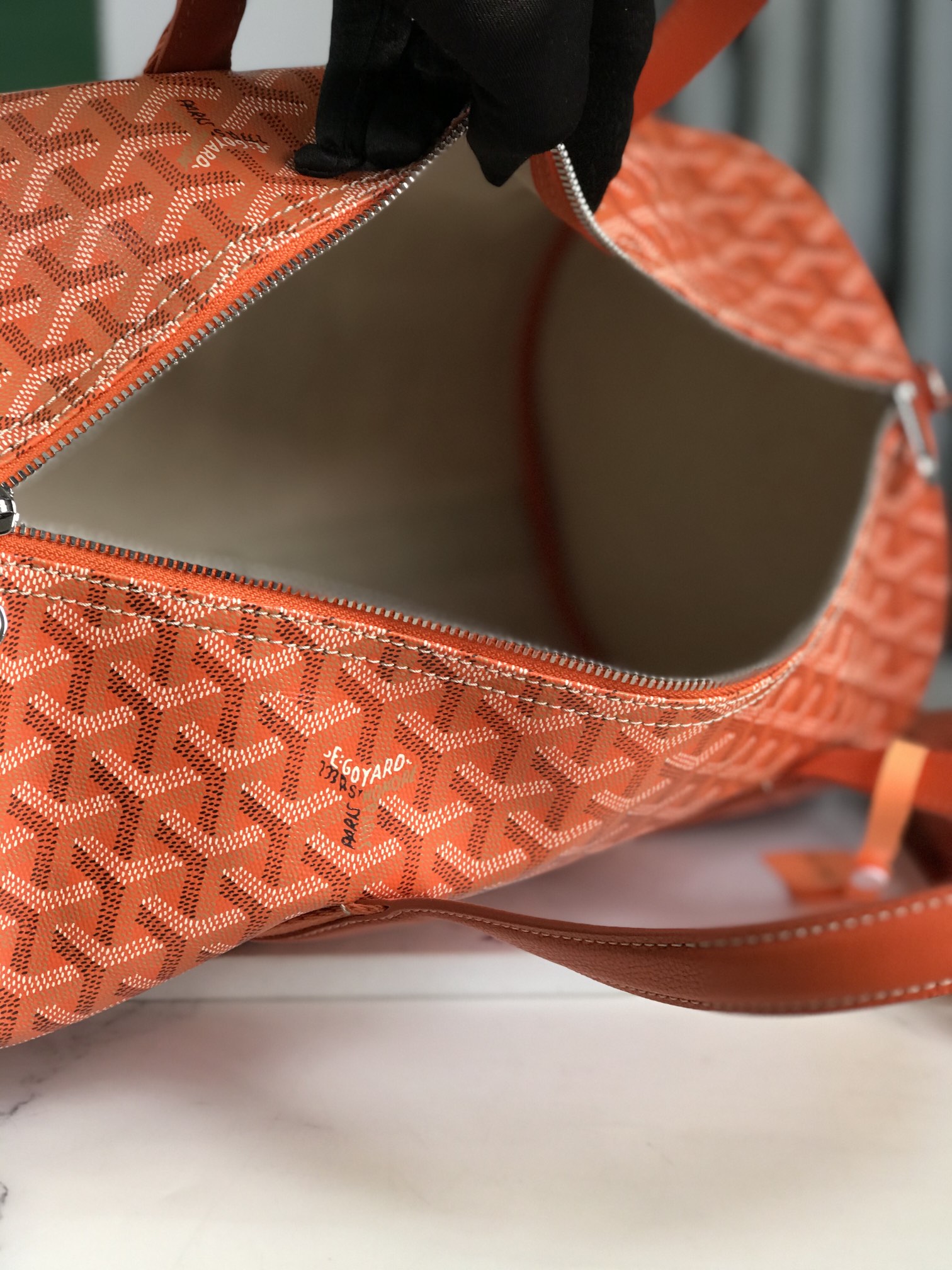 Goyard Barrel 40 Sports Bag Orange –