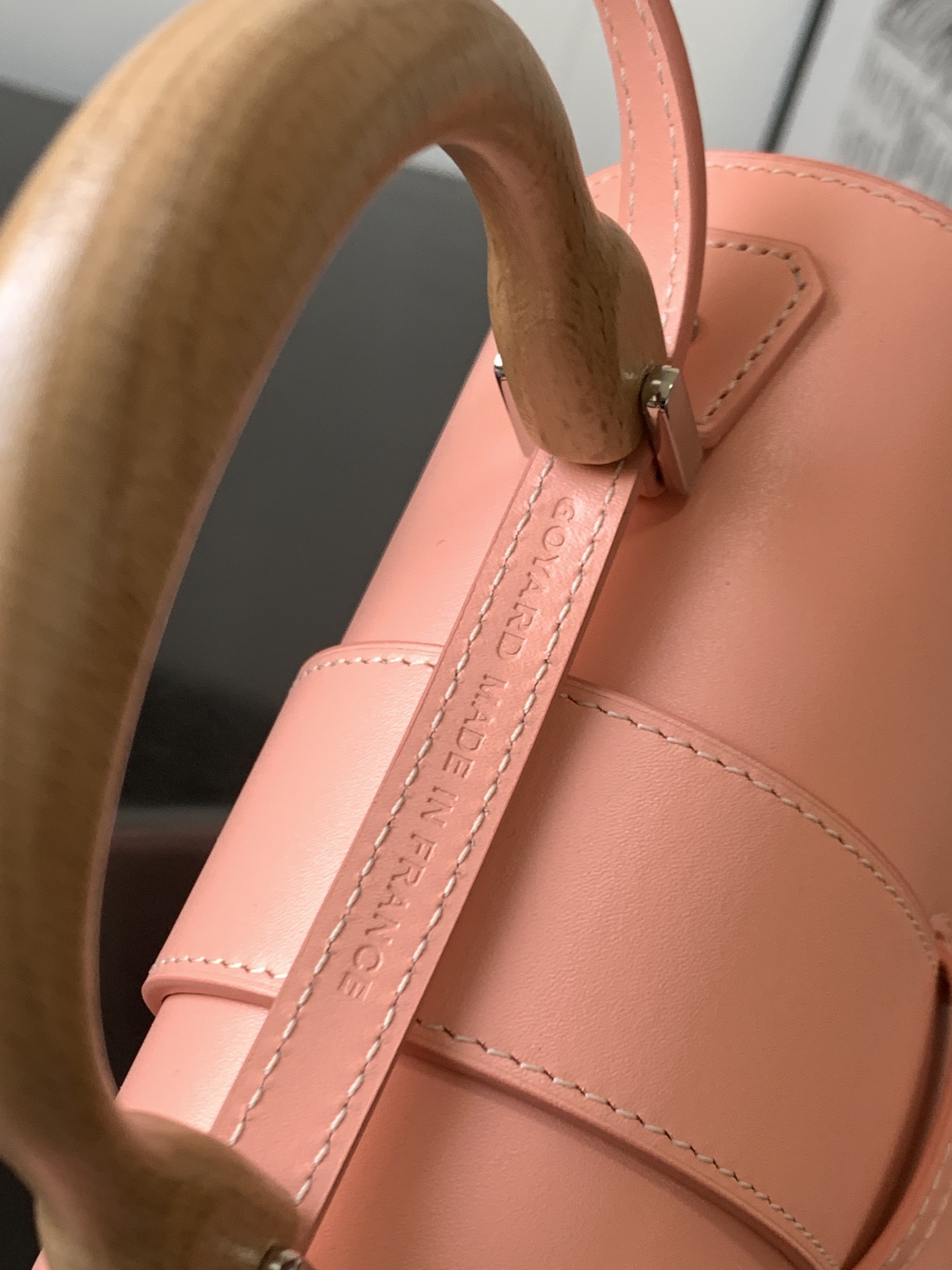 oyard Saigon Structure Nano Bag Pink Goyardine Silver