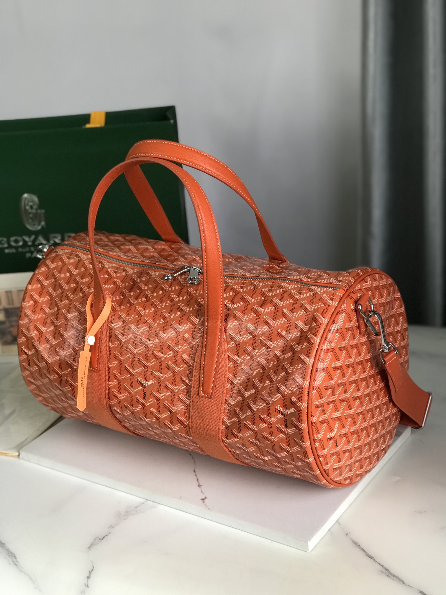 Goyard Barrel 40 Sports Bag Orange –