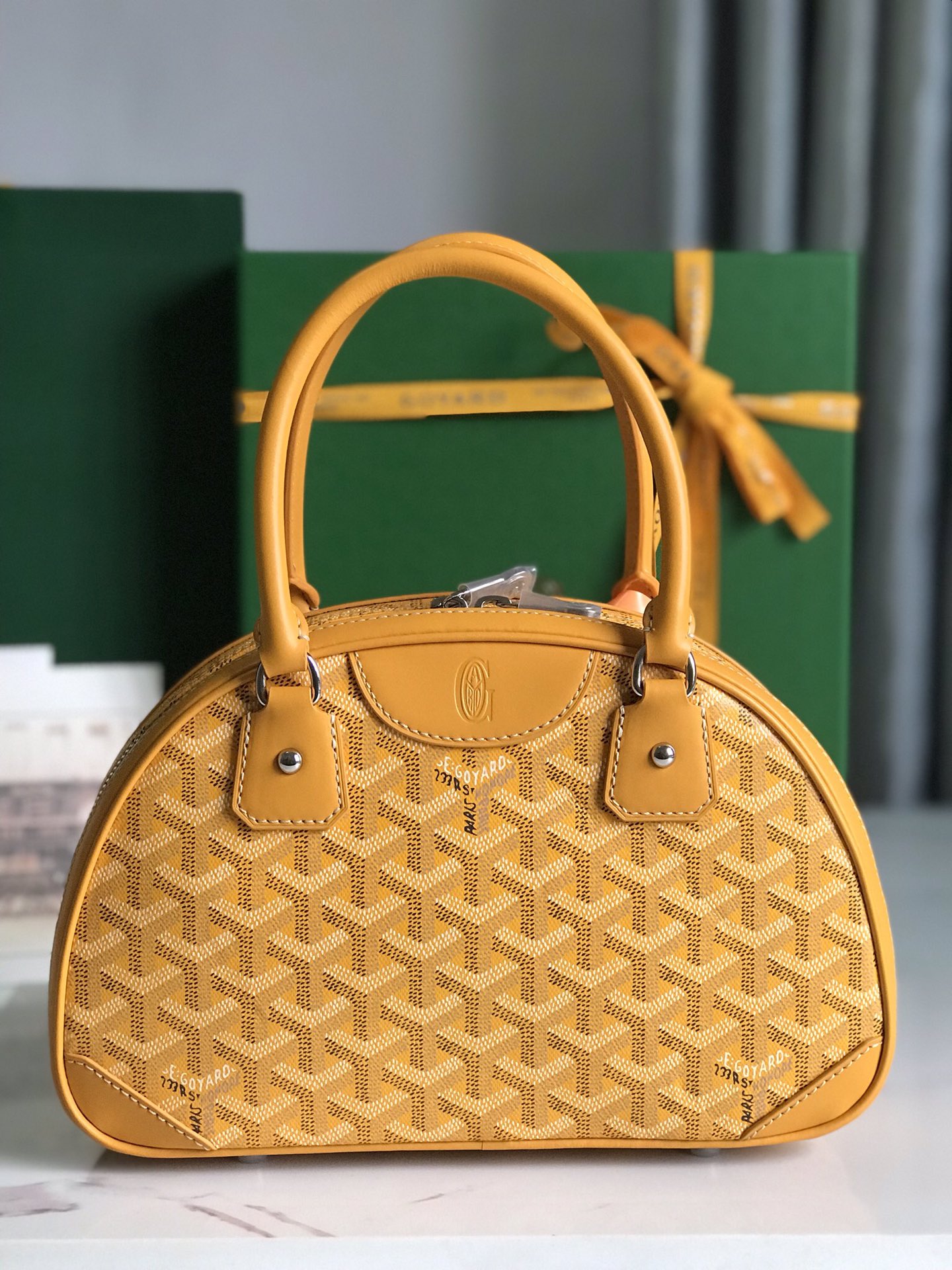 Goyard Saint Jeanne Bag Coated Canvas PM yellow