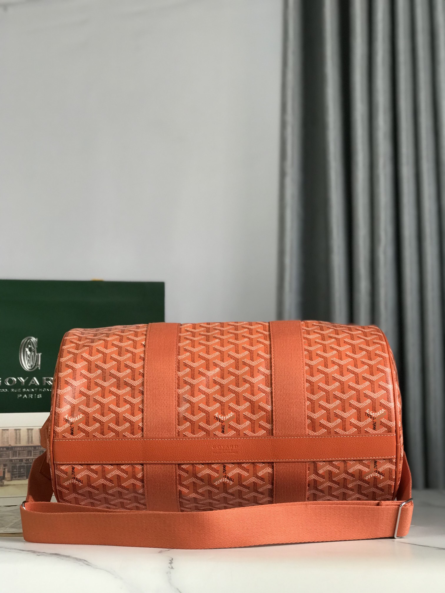 Goyard Barrel 40 Sports Bag Orange –