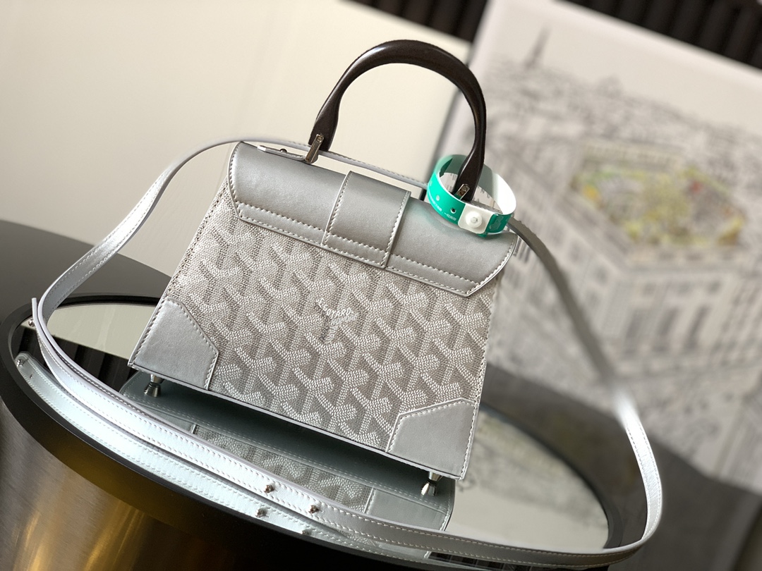 Goyard Goyard Saïgon Structuré Mini Bag White Women's Handbag