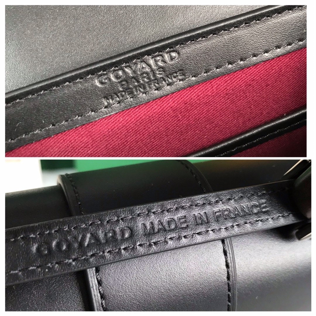 Goyard Saigon Structure Nano Bag Jet Black Goyardine ...