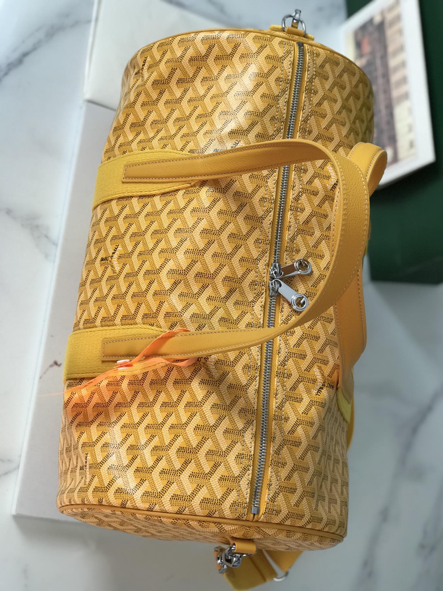 Goyard Barrel 40 Sports Bag Orange –
