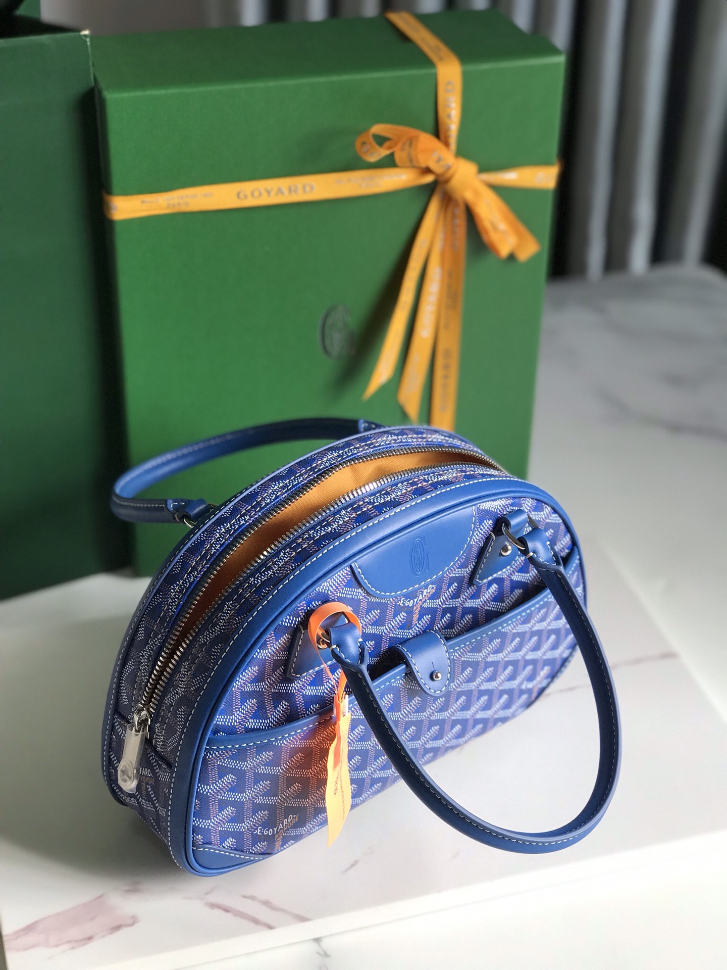 Goyard Saint Jeanne Bag Coated Canvas PM blue