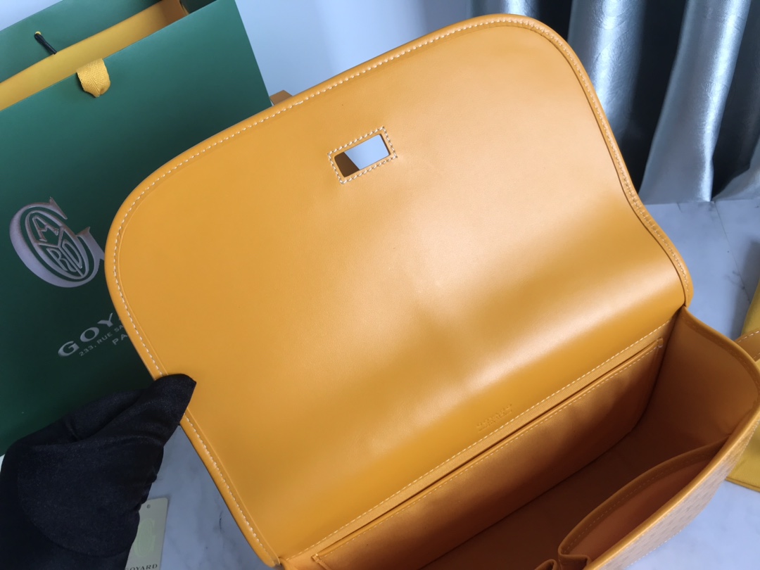GOYARD Goyardine Belvedere II PM Messenger Bag Yellow