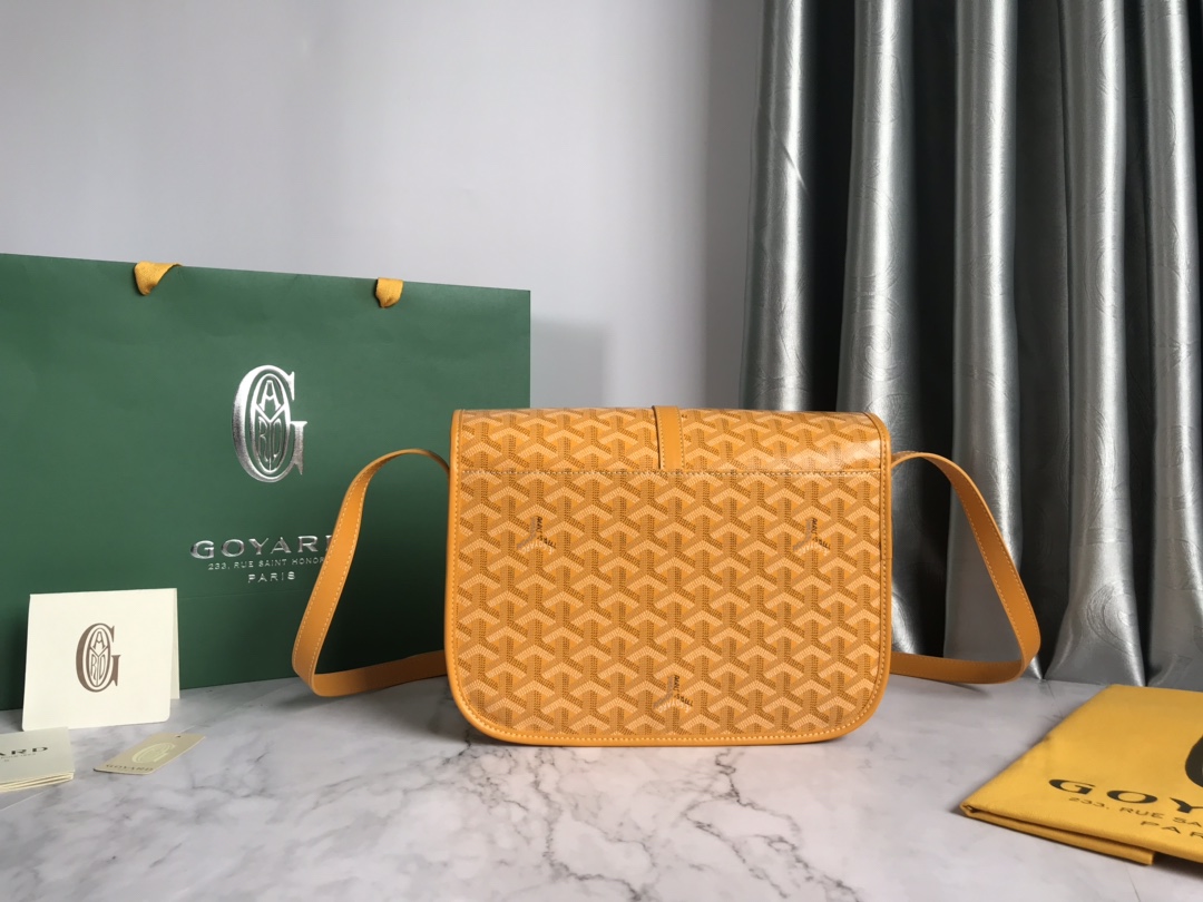 GOYARD Goyardine Belvedere II PM Messenger Bag Yellow