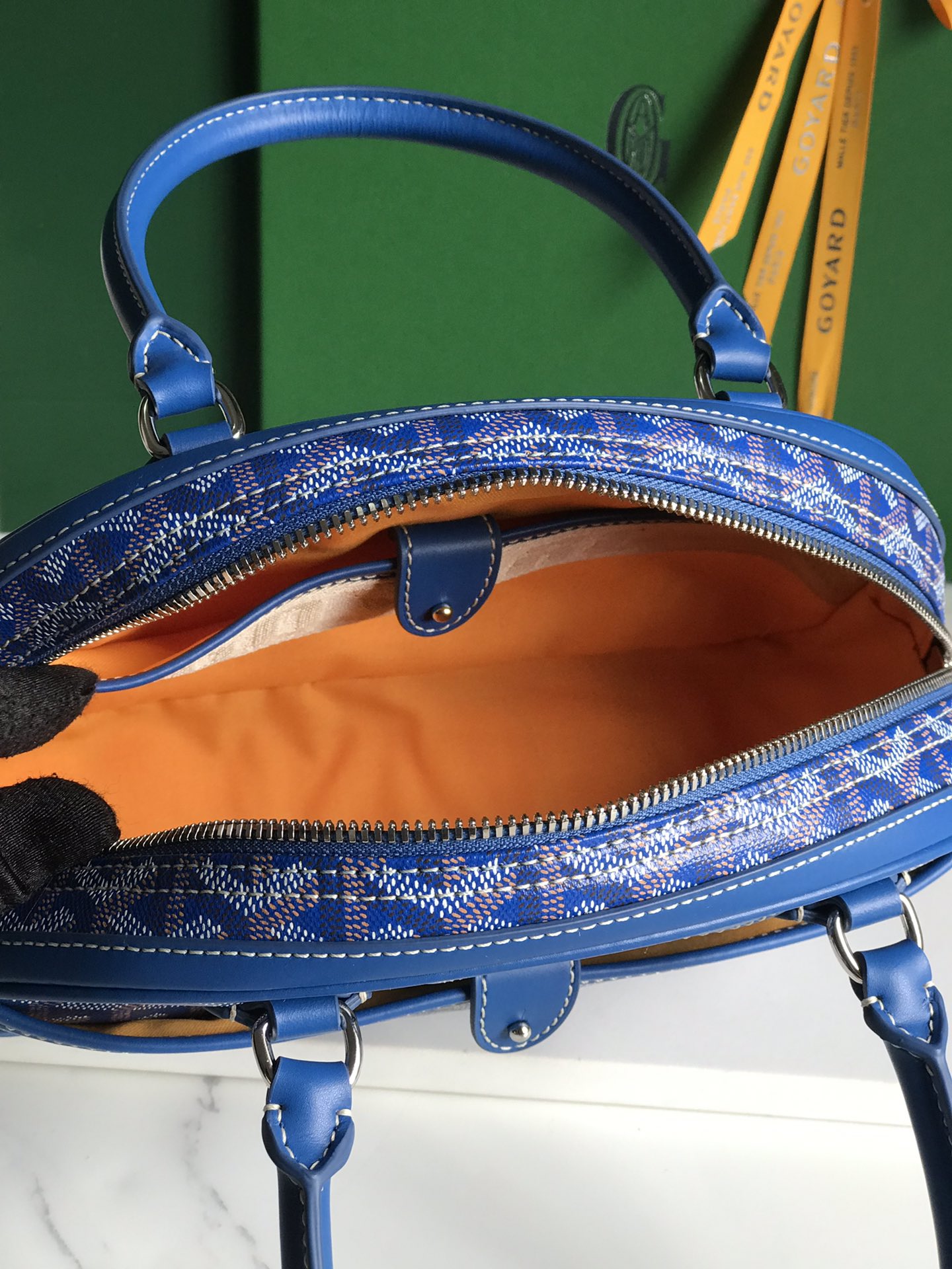 Goyard Saint Jeanne Bag Coated Canvas PM blue