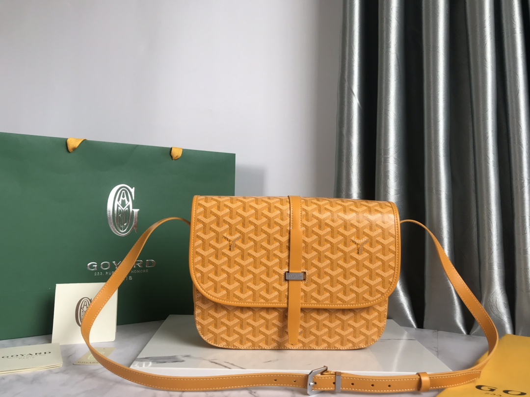 GOYARD Goyardine Belvedere II PM Messenger Bag Yellow