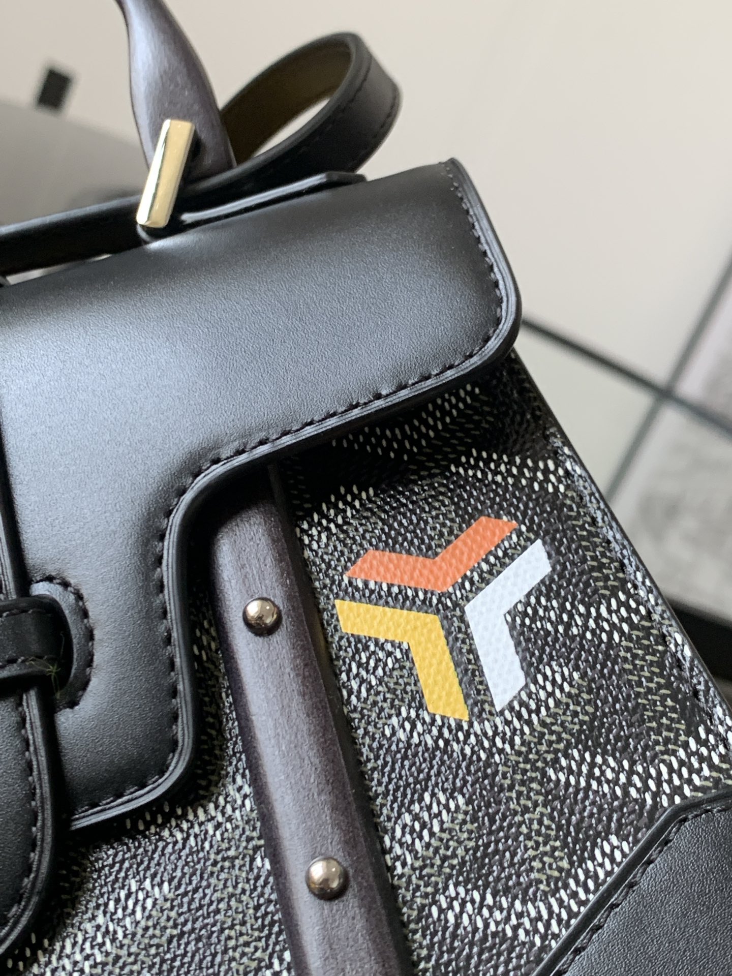 bag Goyard Black Leather Limited Edition Customized Heart Mini Saigon black