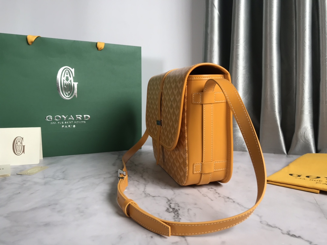 GOYARD Goyardine Belvedere II PM Messenger Bag Yellow