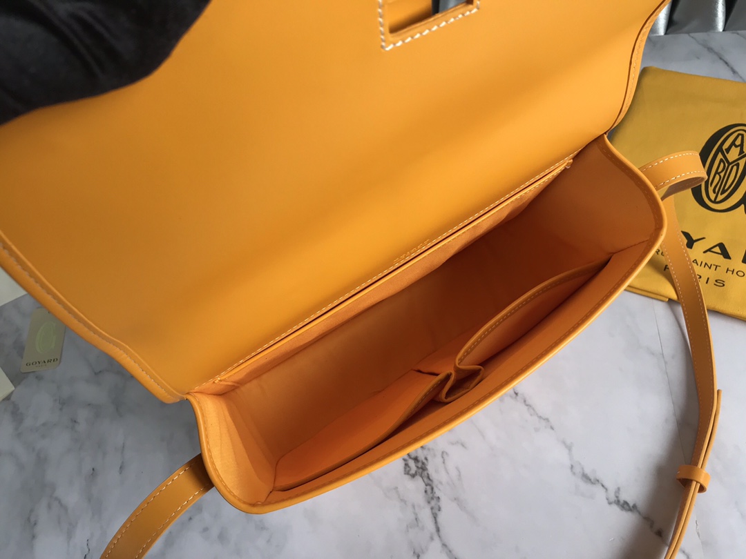 GOYARD Goyardine Belvedere II PM Messenger Bag Yellow