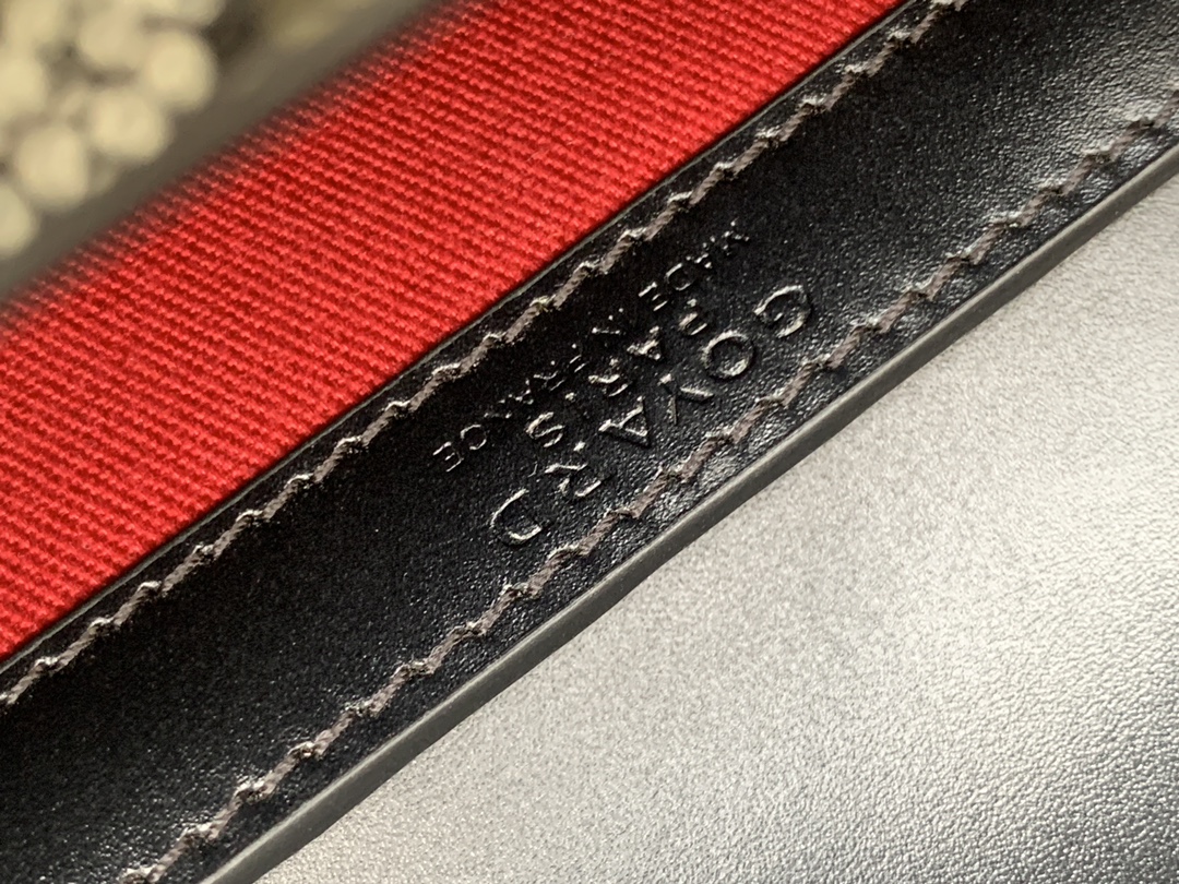 bag Goyard Black Leather Limited Edition Customized Heart Mini Saigon black