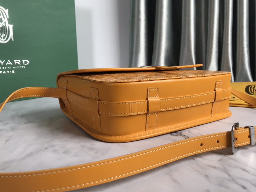 GOYARD Goyardine Belvedere II PM Messenger Bag Yellow