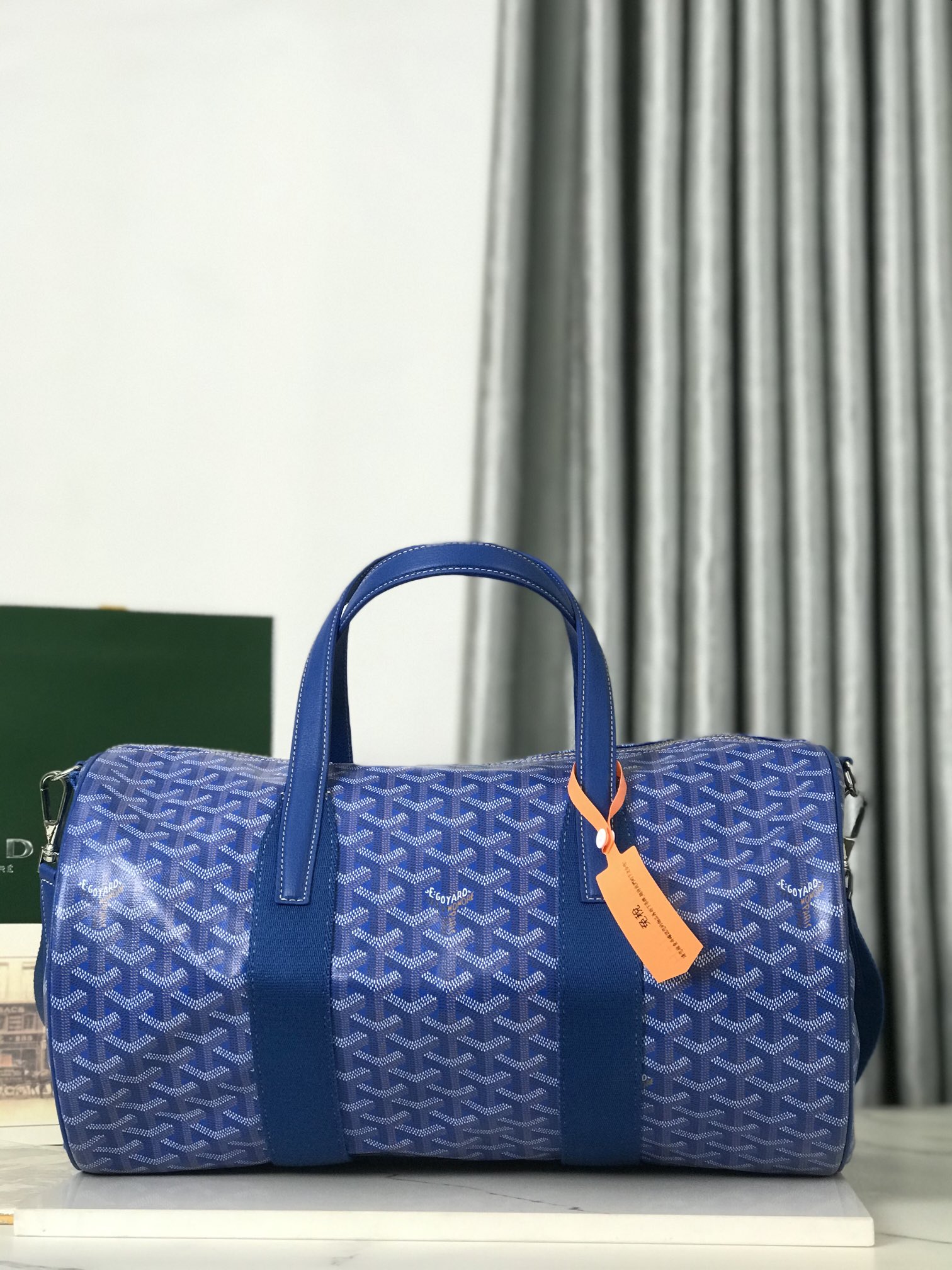 Goyard Blue Barrel 40 Sports Bag Online at Groupie