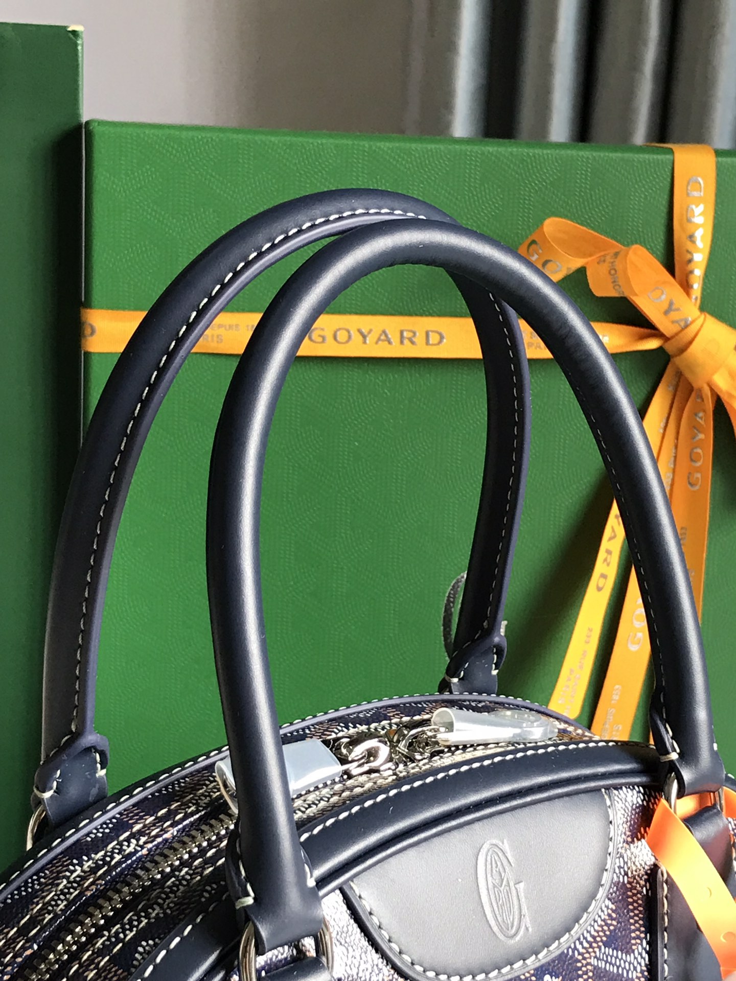 Goyard Saint Jeanne Bag Coated Canvas PM blue navy