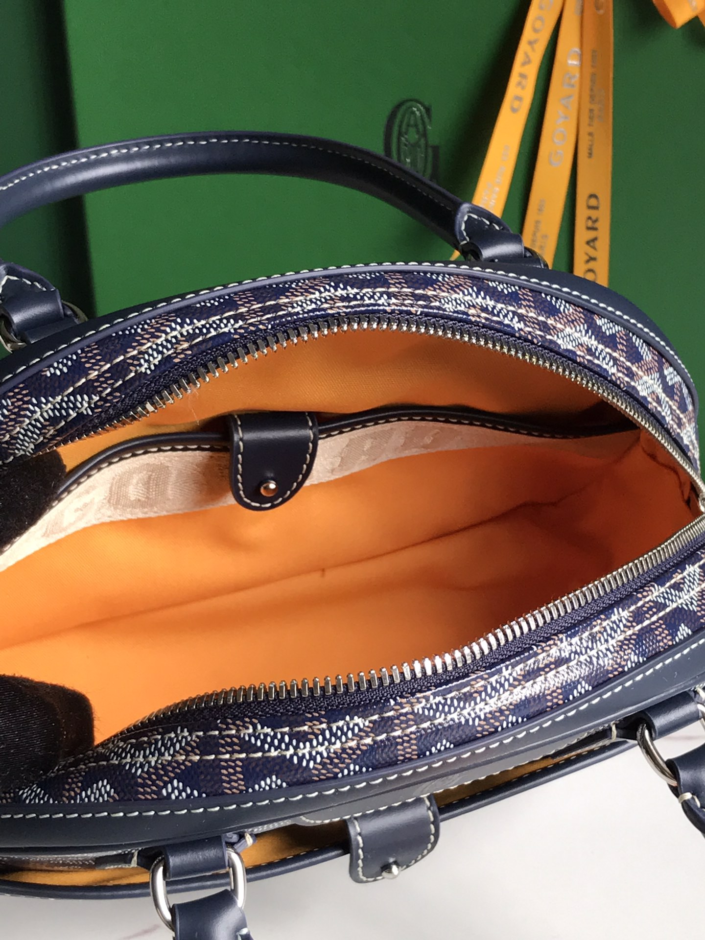 Goyard Saint Jeanne Bag Coated Canvas PM blue navy