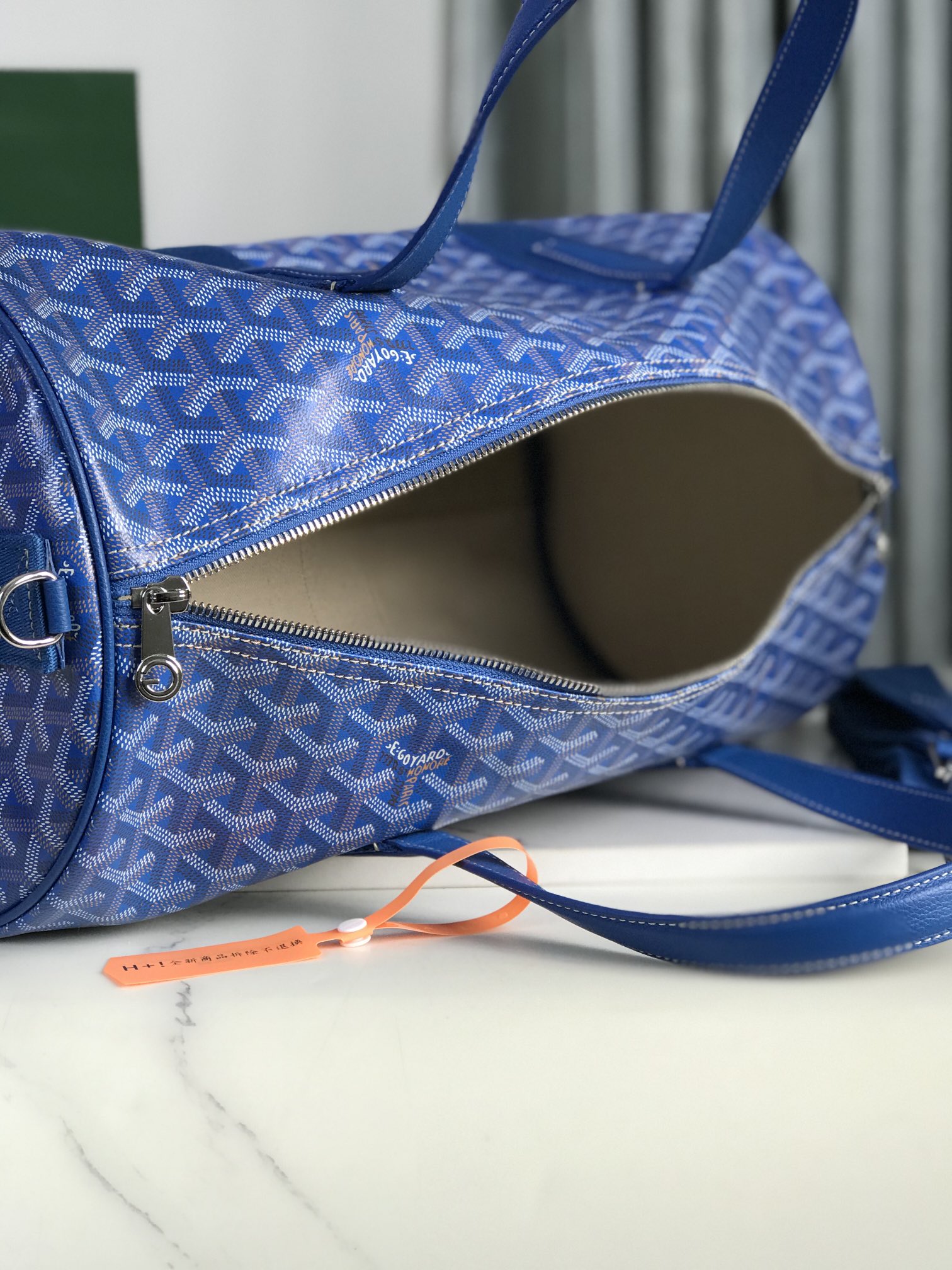 Goyard Blue Barrel 40 Sports Bag Online at Groupie