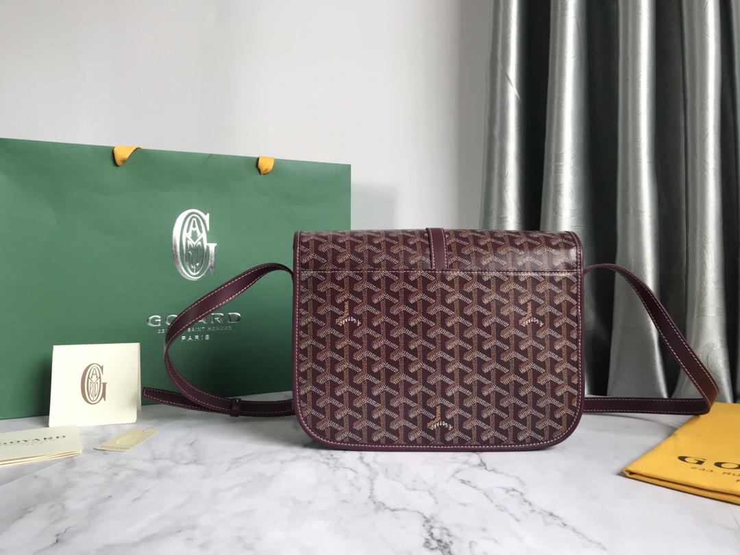 GOYARD Goyardine Belvedere II MM Messenger Bag Bordeaux 752581