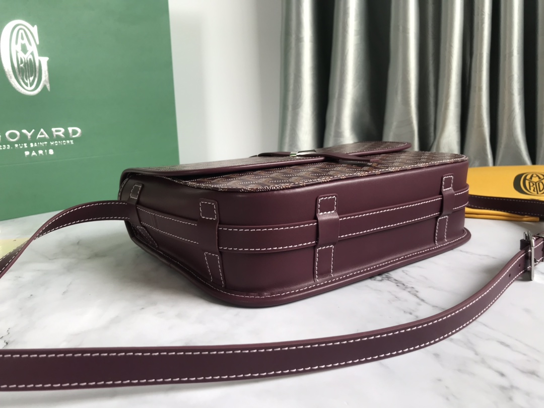 GOYARD Goyardine Belvedere II MM Messenger Bag Bordeaux 752581