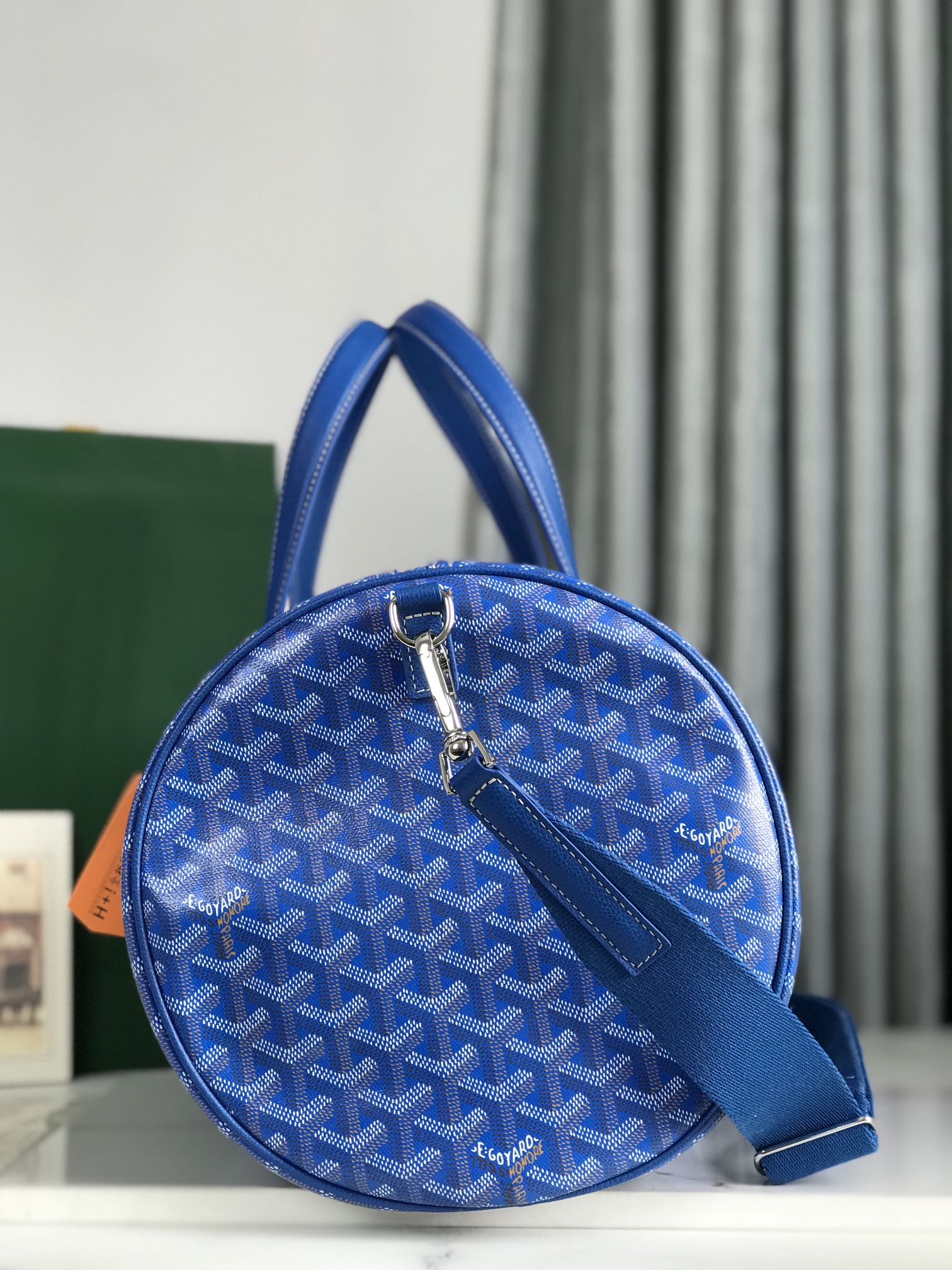 Goyard Blue Barrel 40 Sports Bag Online at Groupie