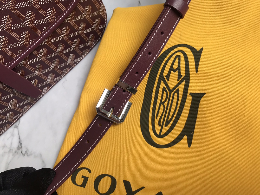 GOYARD Goyardine Belvedere II MM Messenger Bag Bordeaux 752581