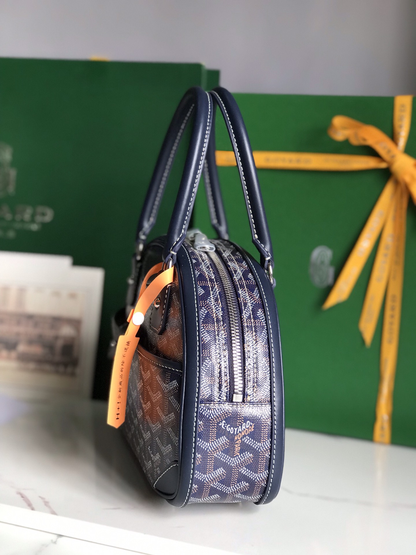 Goyard Saint Jeanne Bag Coated Canvas PM blue navy