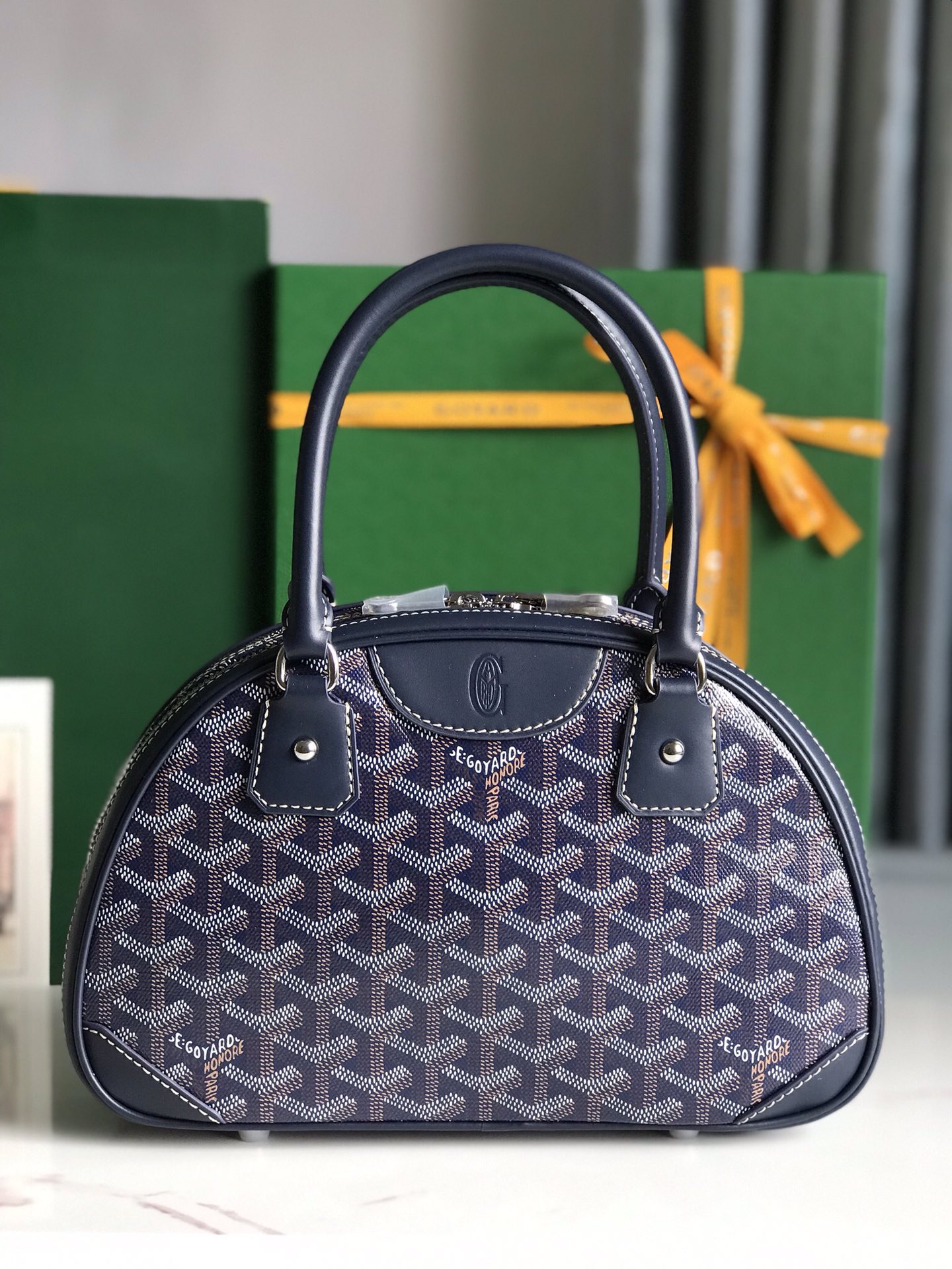 Goyard Saint Jeanne Bag Coated Canvas PM blue navy