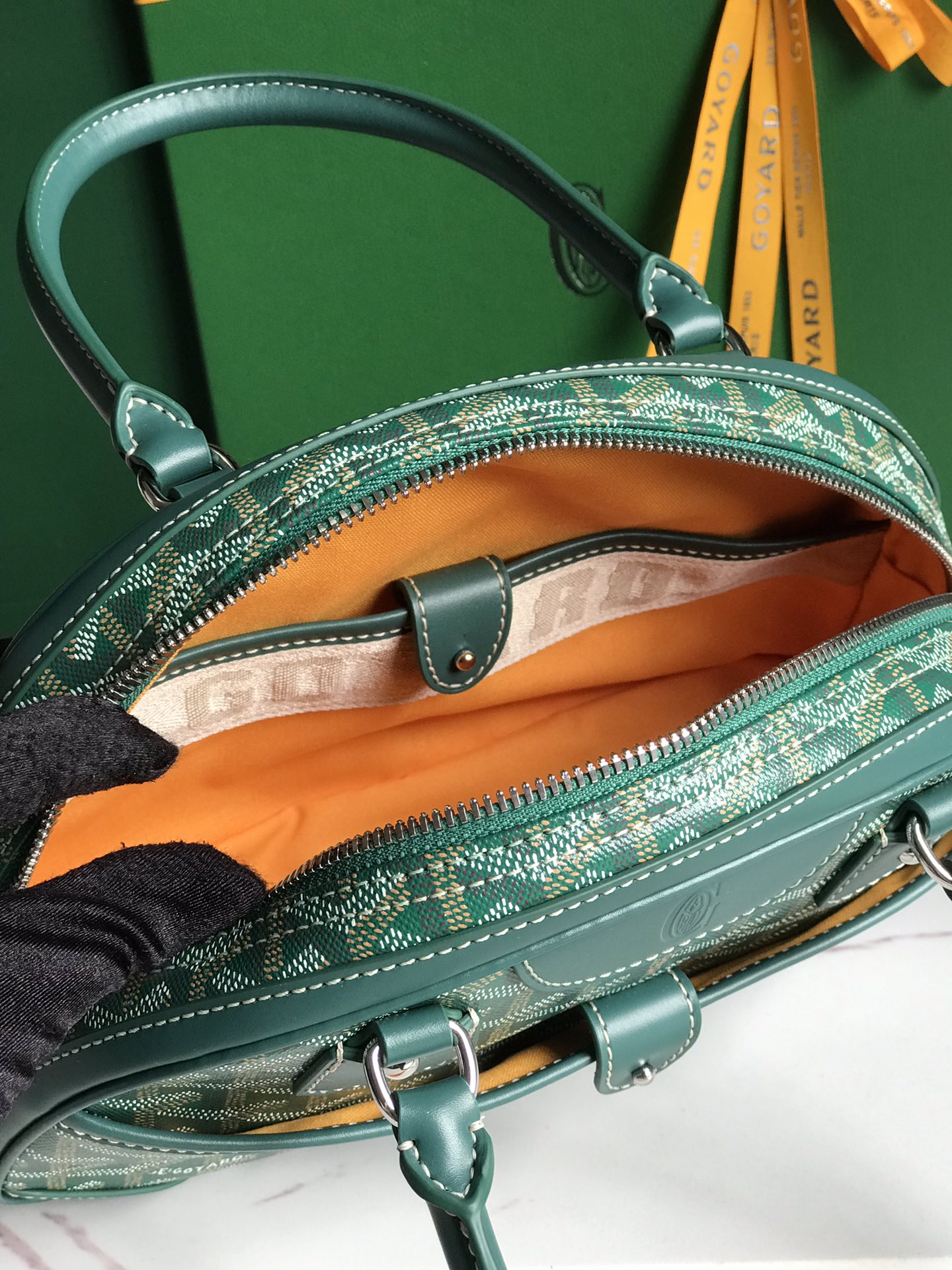 Goyard Saint Jeanne Bag Coated Canvas PM Green