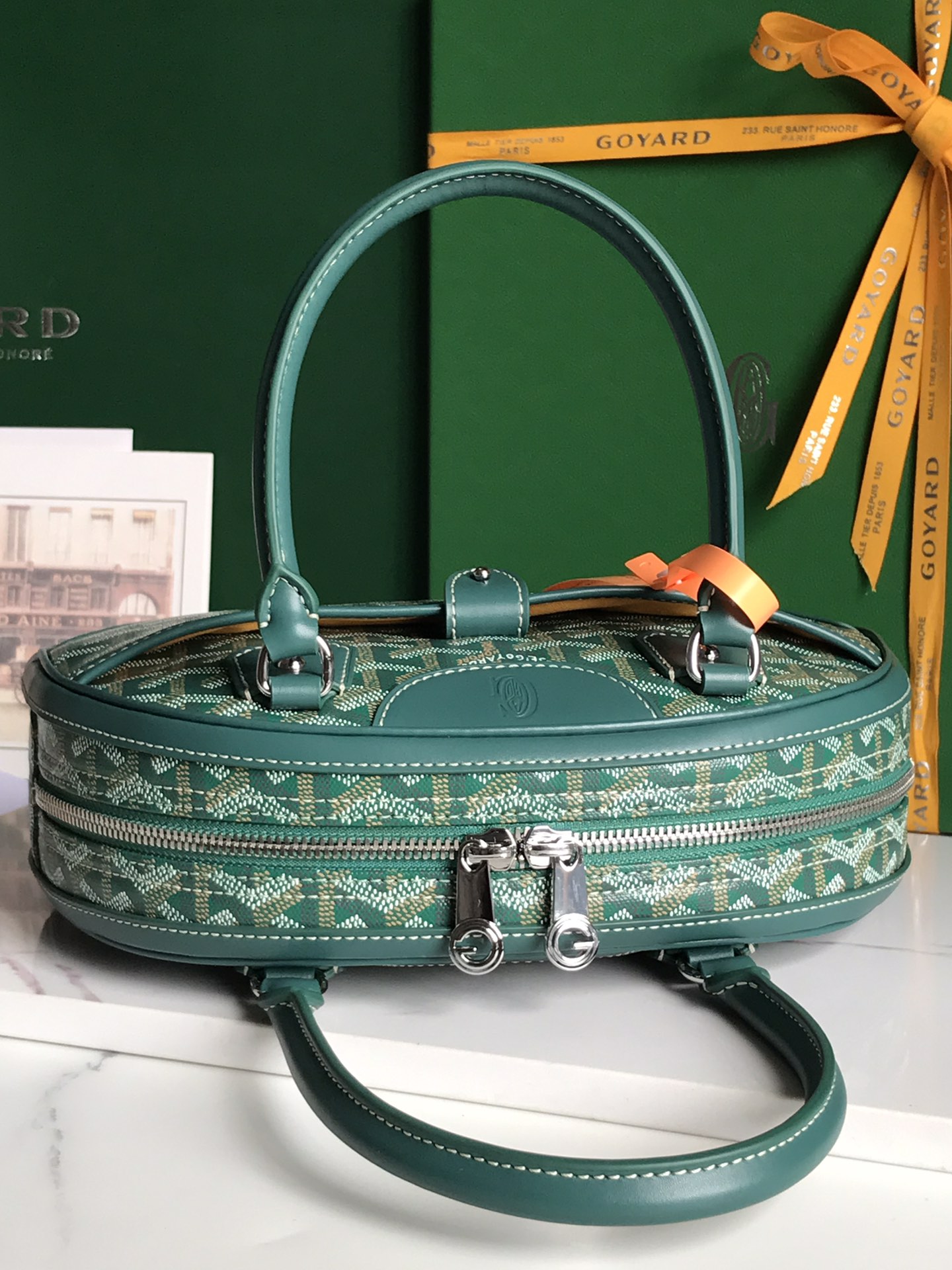 Goyard Saint Jeanne Bag Coated Canvas PM Green