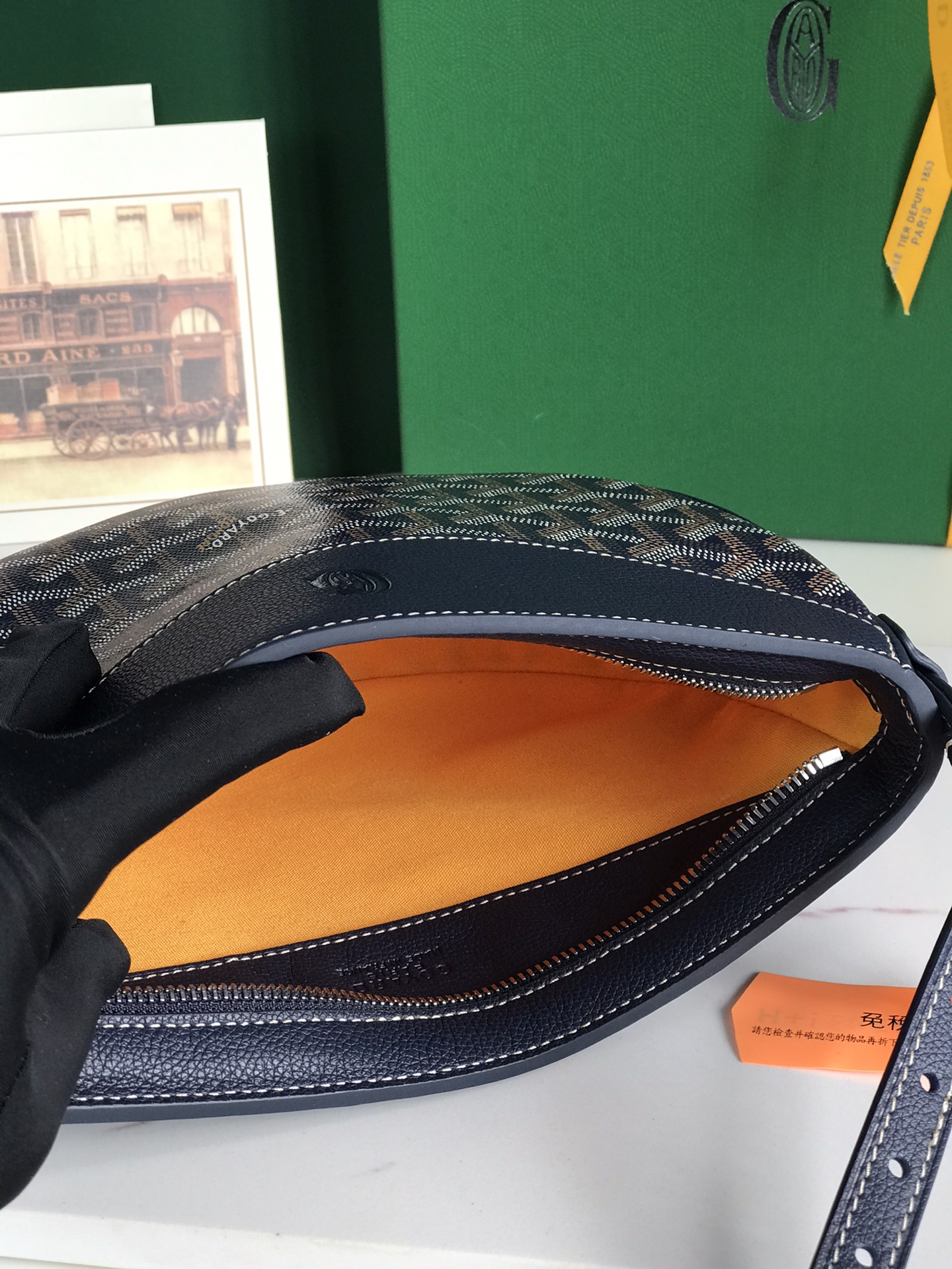 bag  Goyard Hirondelle Bag 'Black'  navy HIRONDPMLTY01CL01P
