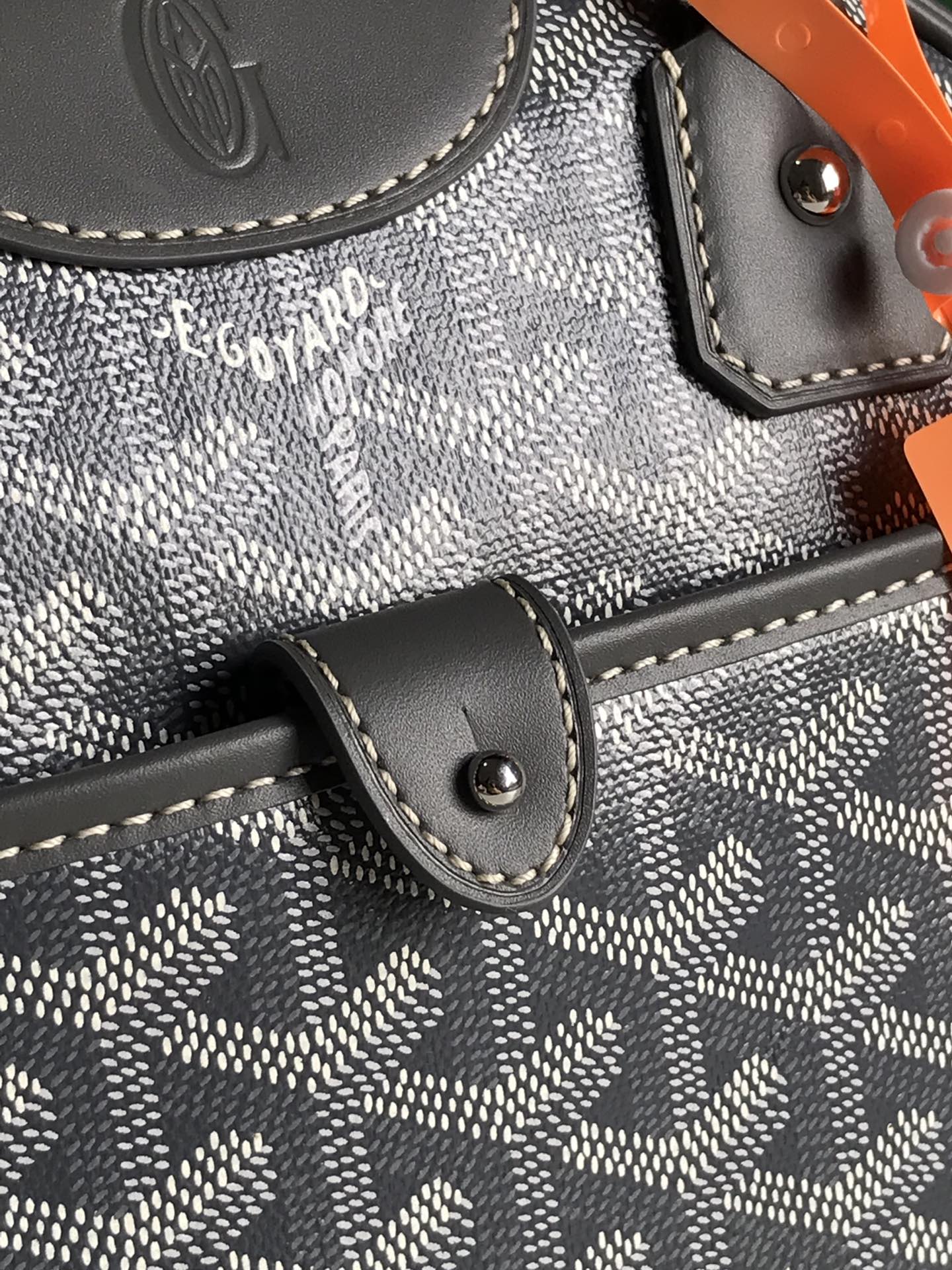 Goyard St. Jeanne MM Handbag Gray PVC Canvas Grey Cloth