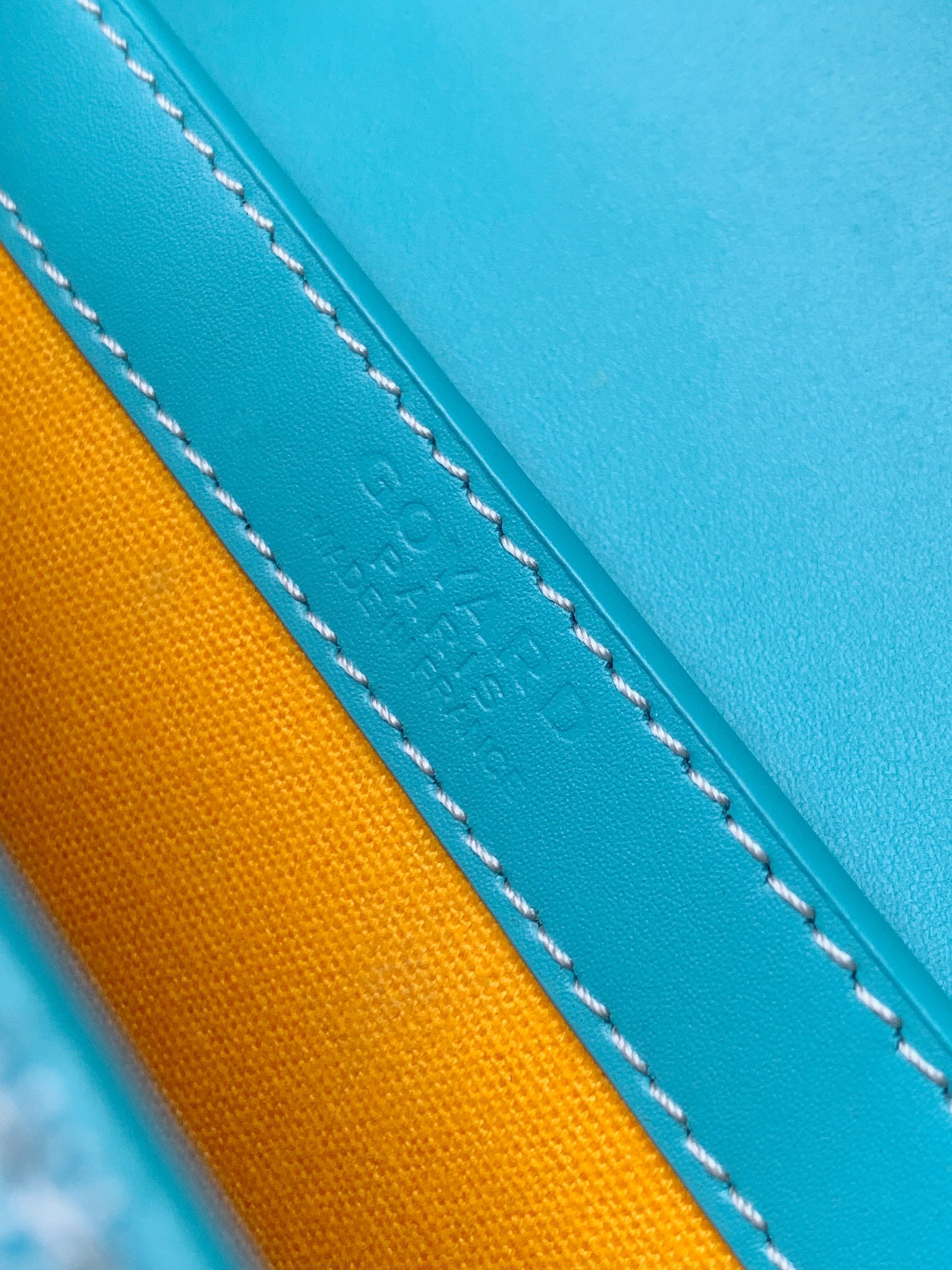 Saigon Top Handle Bag Coated Canvas with Leather PM bag blue sky
