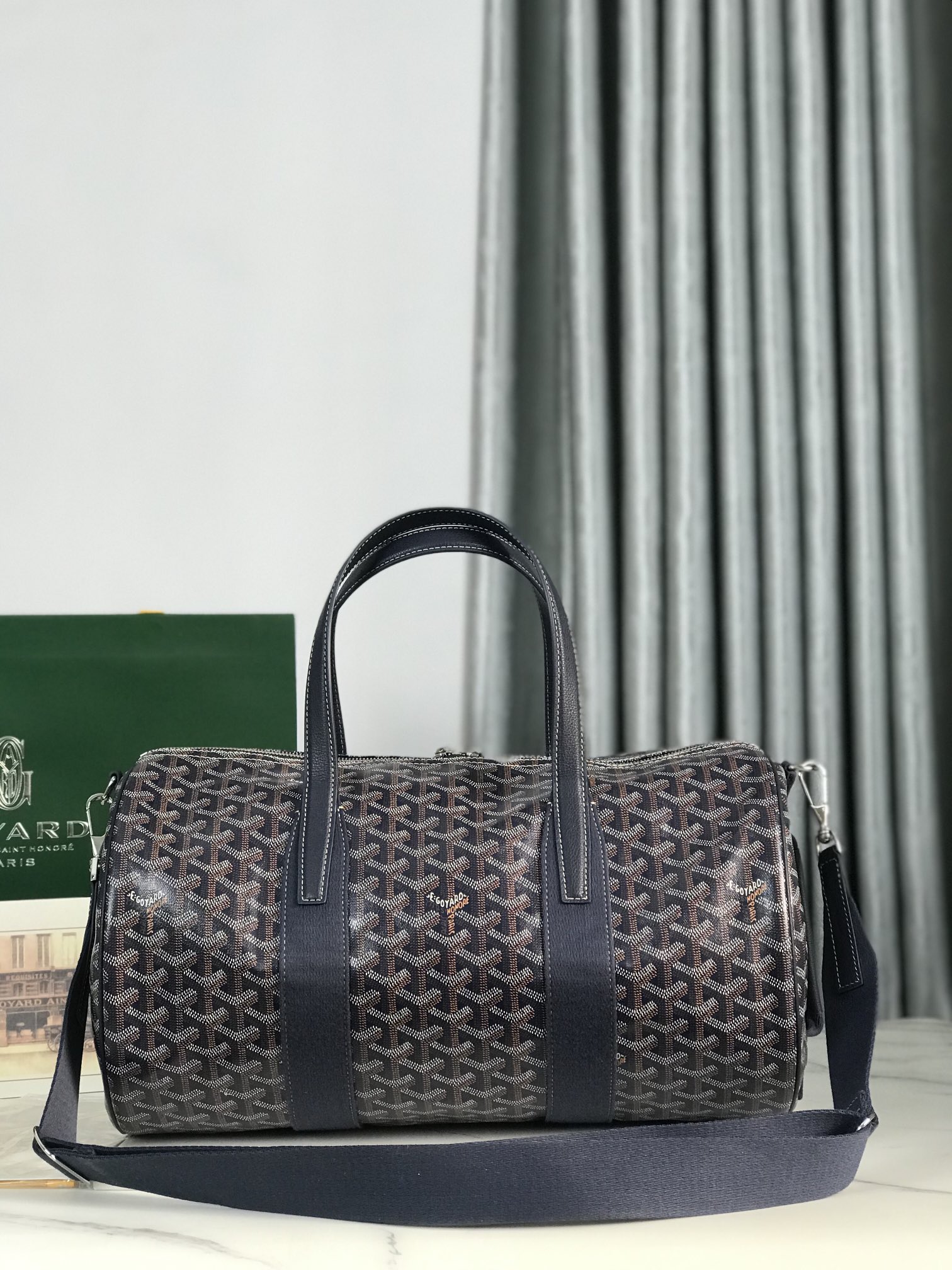 Goyard Barrel 40 Sports Bag blue navy