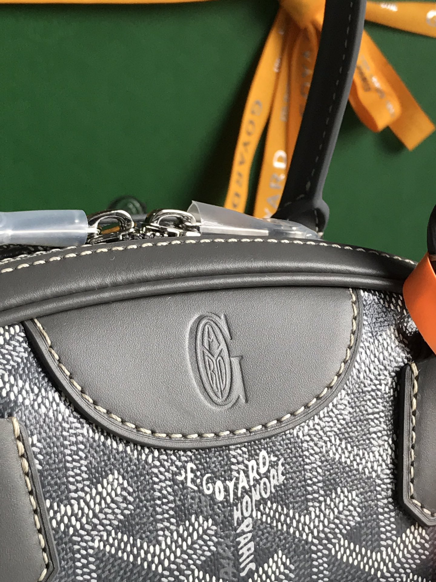 Goyard St. Jeanne MM Handbag Gray PVC Canvas Grey Cloth