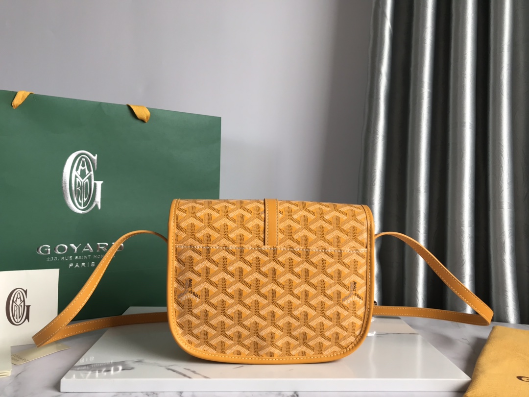 GOYARD Goyardine Belvedere II PM Messenger Bag Yellow