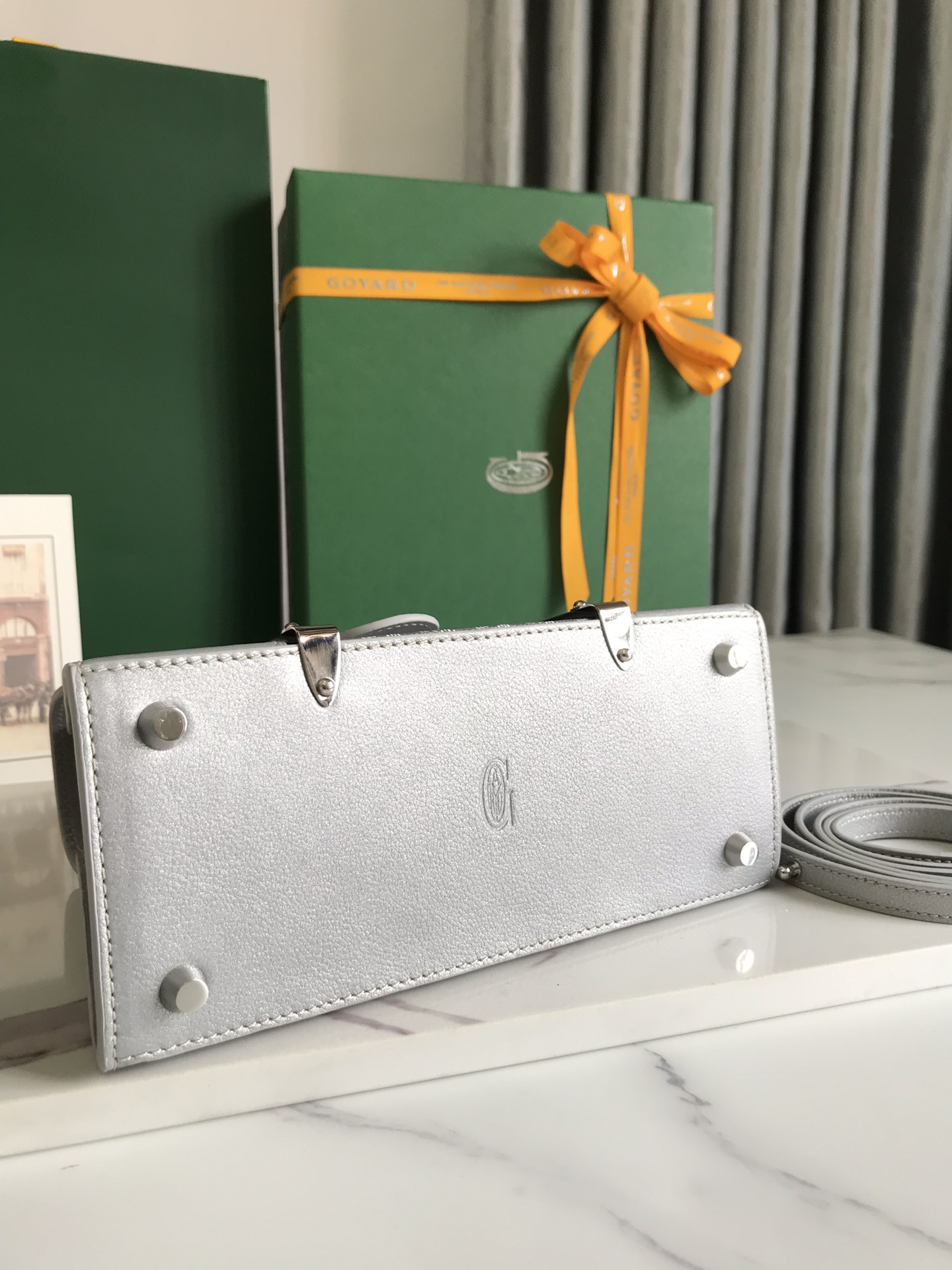 Silver Goyard Sac Saigon Mini Structure MATIGNON  00619