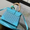 Saigon Top Handle Bag Coated Canvas with Leather PM bag blue sky