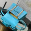 Saigon Top Handle Bag Coated Canvas with Leather PM bag blue sky