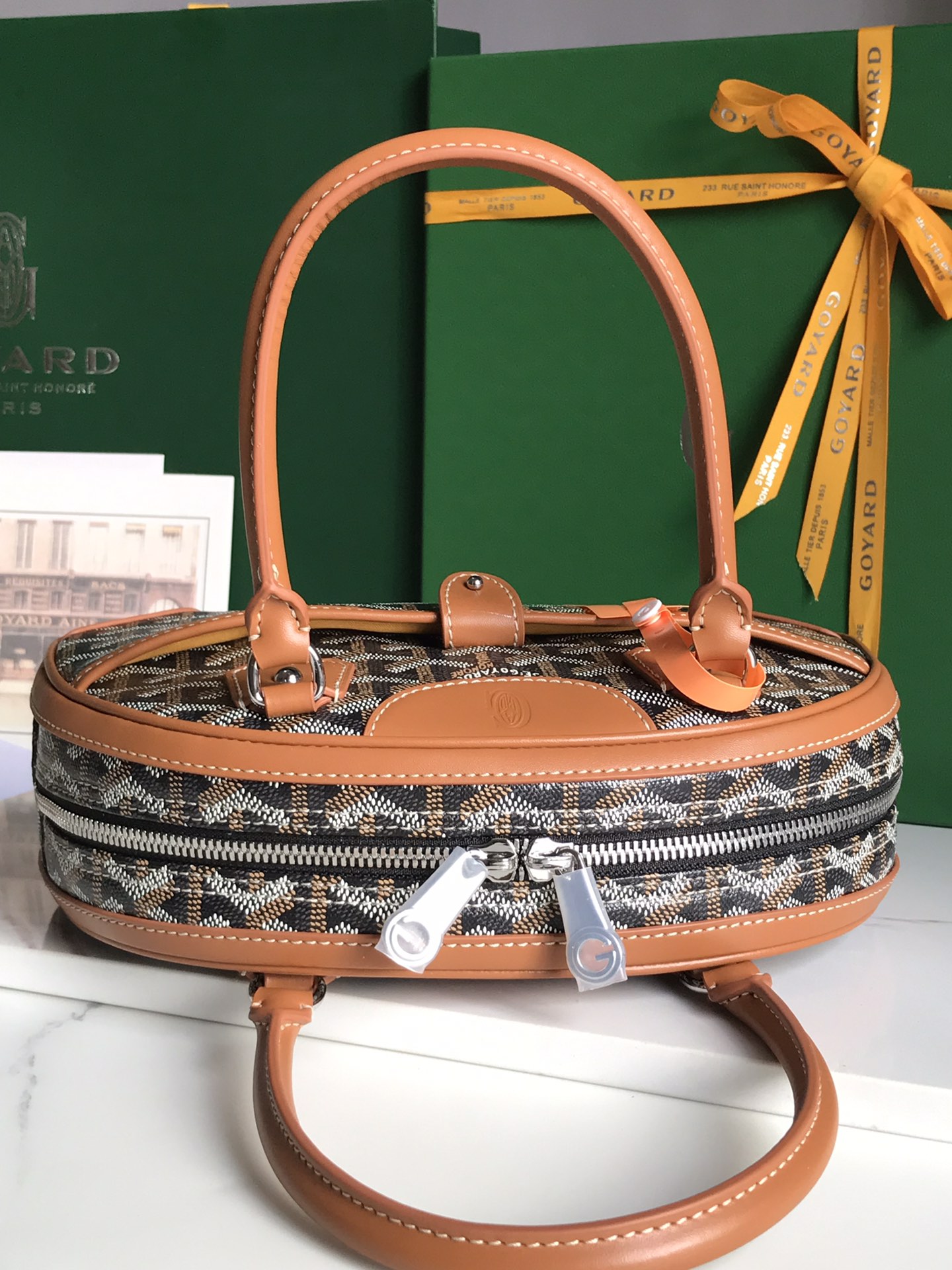 Goyard Saint Jeanne Bag Coated Canvas PM Black brown
